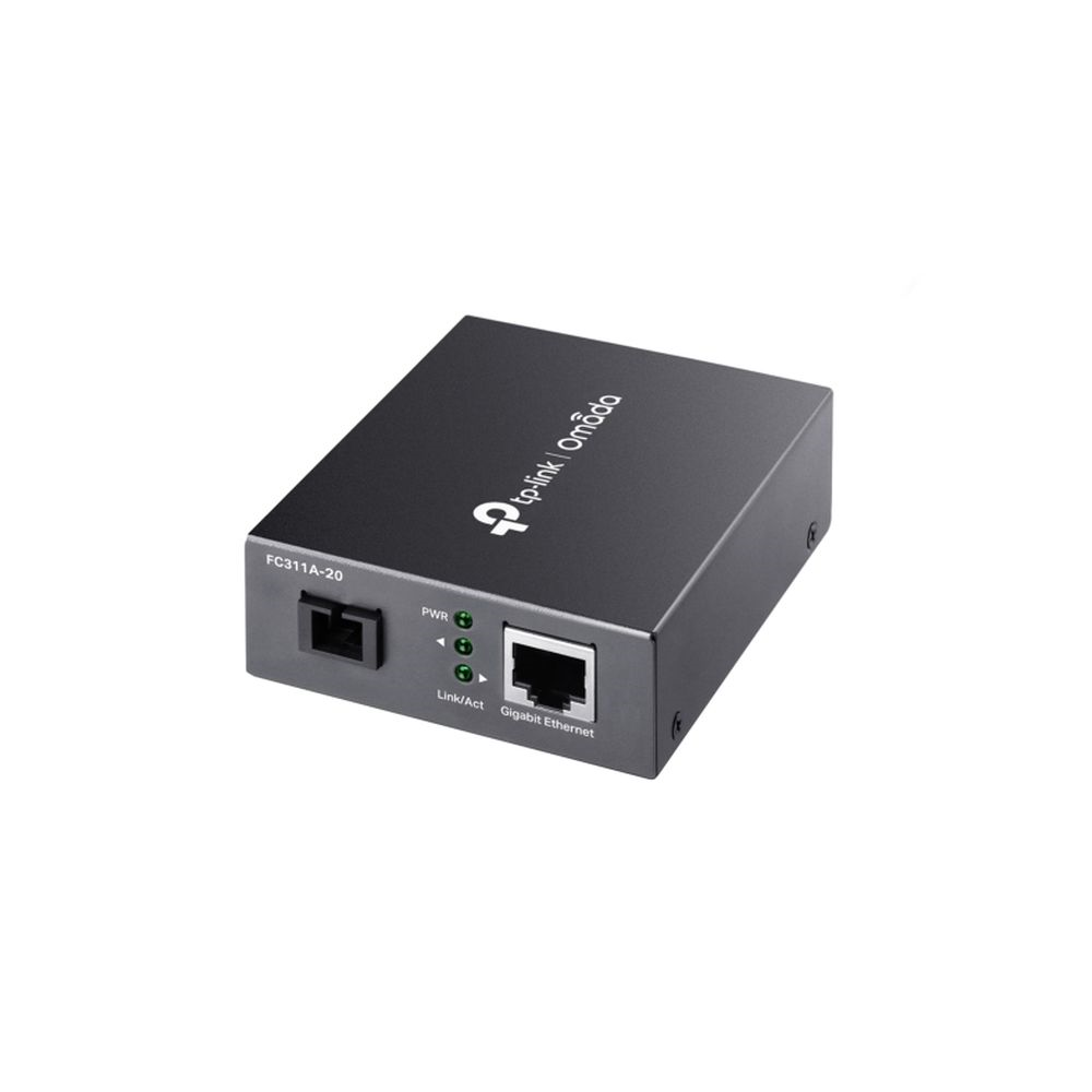 10/100/1000 Mbps RJ45 to 1000 Mbps Single-mode SC  WDM Bi-Directional Fiber Converter