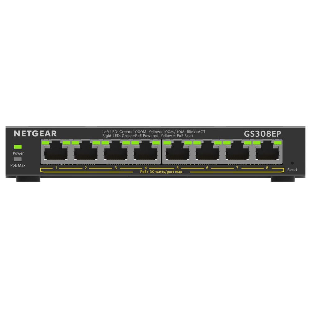 8PT GE PLUS SWCH W/ POE+