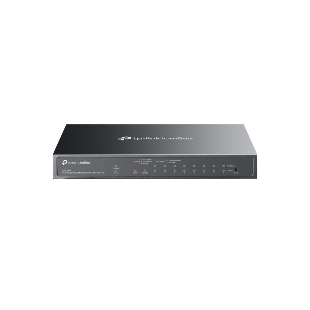 Omada 10-Port Gigabit Easy Managed Switch with 8-Port PoE+
