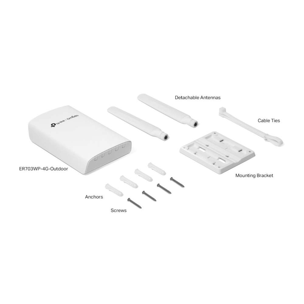 Omada 4G+ Cat6 AX3000 Wi-Fi 6 Outdoor/ Indoor Gateway