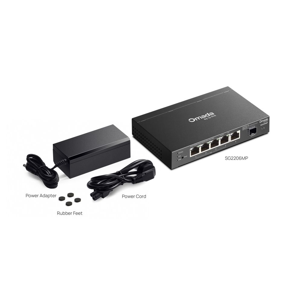 Omada Access 6-Port Gigabit Switch with 4-Port PoE+ Omada Access 6-Port Gigabit Switch with 4-Port PoE+