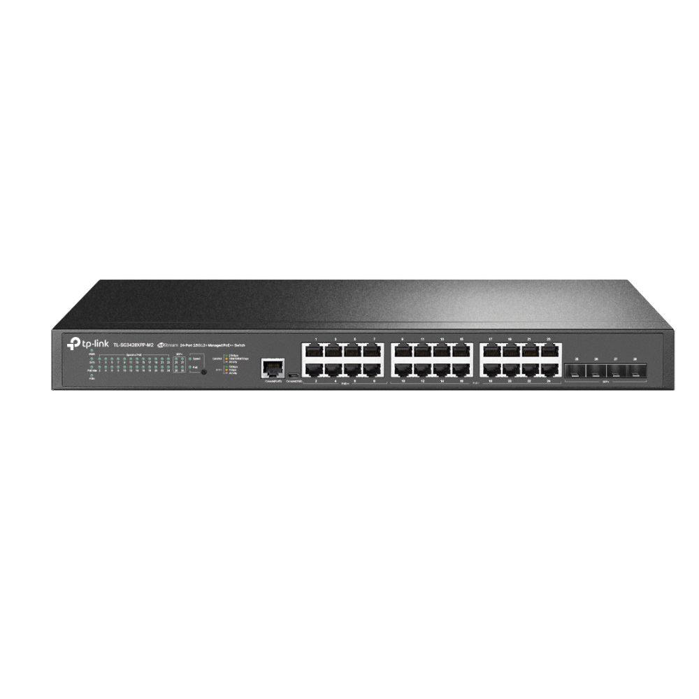 Omada - JetStream 24-Port Gigabit L2 + Managed Switch with 4 SFP Slots Omada - JetStream 24-Port Gigabit L2 + Managed Switch with 4 SFP Slots