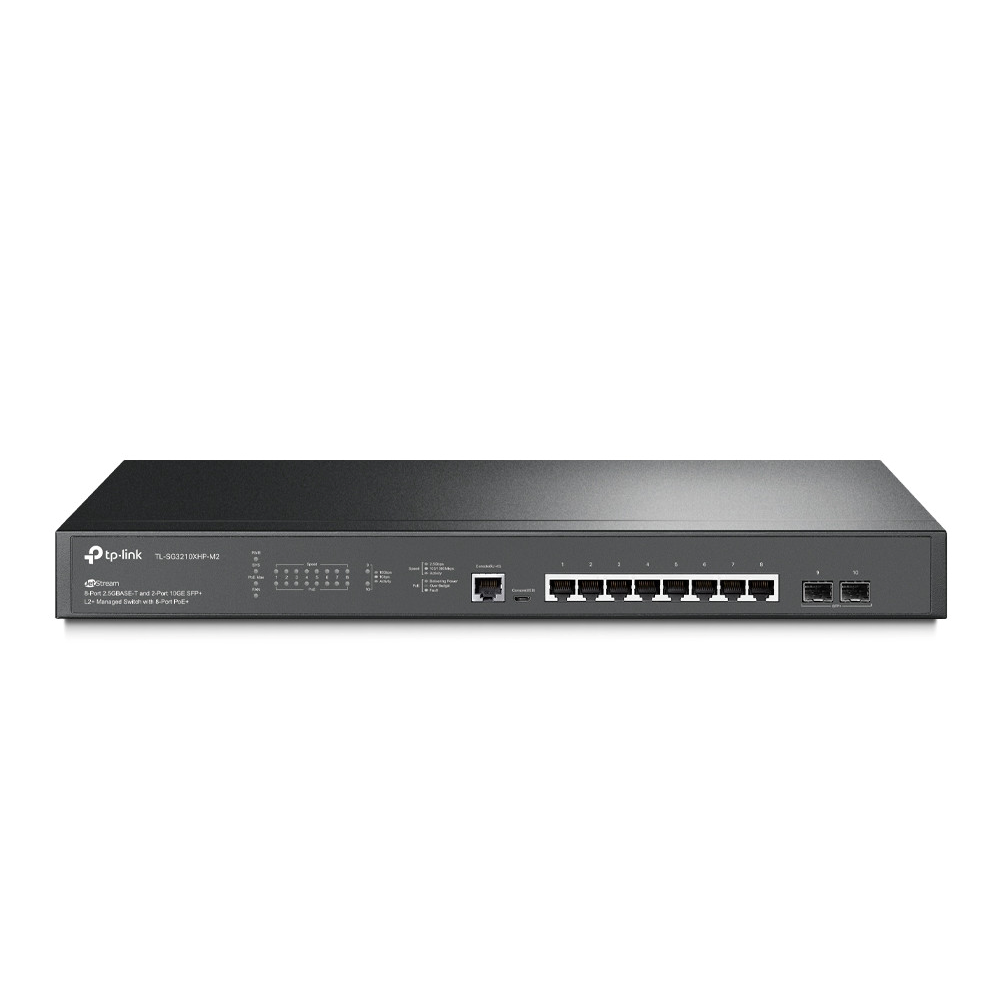Omada - JetStream 8-Port 2.5GBASE-T + 2-Port 10G EL2+ Managed Switch with 8-Port PoE+