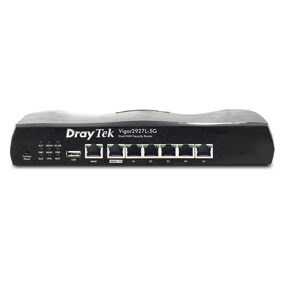 Vigor 2927L 5G modem met Dual SIM card slot en dual Gigabit WAN breedband router