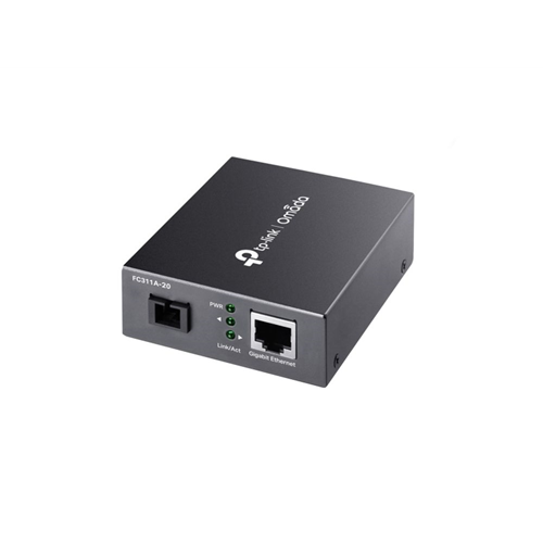 10/100/1000 Mbps RJ45 to 1000 Mbps Single-mode SC  WDM Bi-Directional Fiber Converter