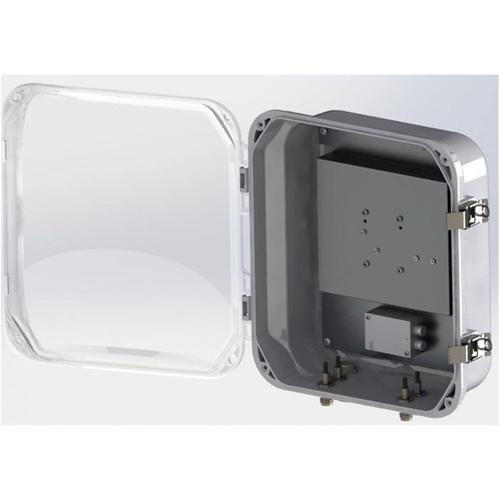 12 x 10 x 5 inch Solid Door Dual Line PoE Heated  Wi-Fi Enclosure Solution w/ RPSMA