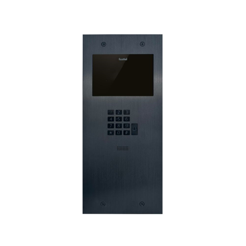 Doorphone Entry 1 knop + keyboard GROOT black alu t.b.v. uitbreiding kit