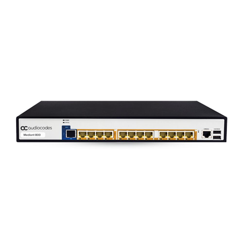 Mediant 800B chassis with 1 E1/T1 & 4 BRI Voice  4 GE ports and a single AC power supply