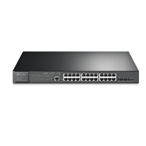 Omada - JetStream 24-Port Gigabit 4 port 10GE SFP + Managed Switch with 24-Port PoE+