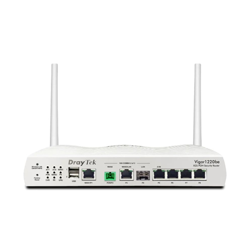 Vigor 1220be XGS-PON router, XGS-PON poort 1x 1Gbe WAN poort, 1x 10GbE WAN/LAN Vigor 1220be XGS-PON router, XGS-PON poort 1x 1Gbe WAN poort, 1x 10GbE WAN/LAN