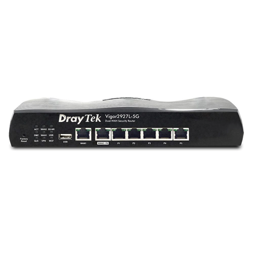 Vigor 2927L 5G modem met Dual SIM card slot en dual Gigabit WAN breedband router